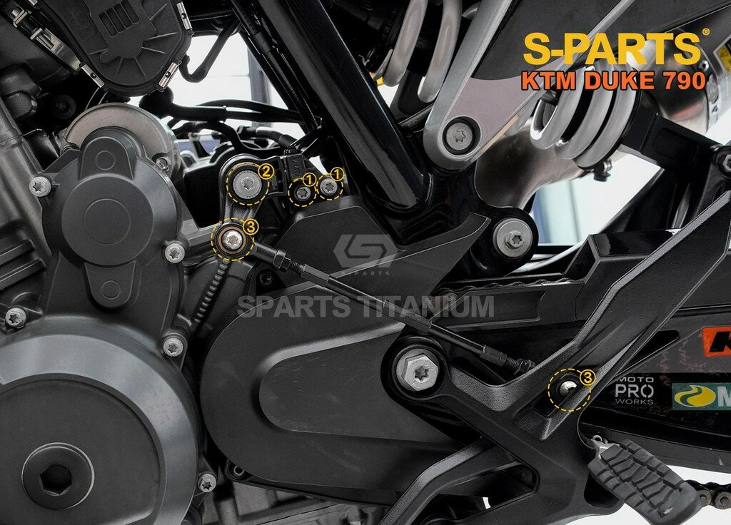 S-PARTS エスパーツ クイックシフター周り用チタンボルトセット 790 DUKE KTM 汎用ボルト・ネジ