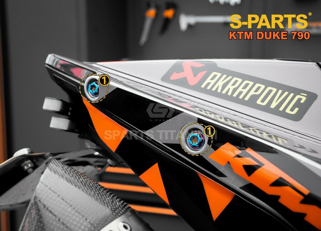 S-PARTS エスパーツ リアアームレスト用チタンボルトセット 790 DUKE KTM 汎用ボルト・ネジ