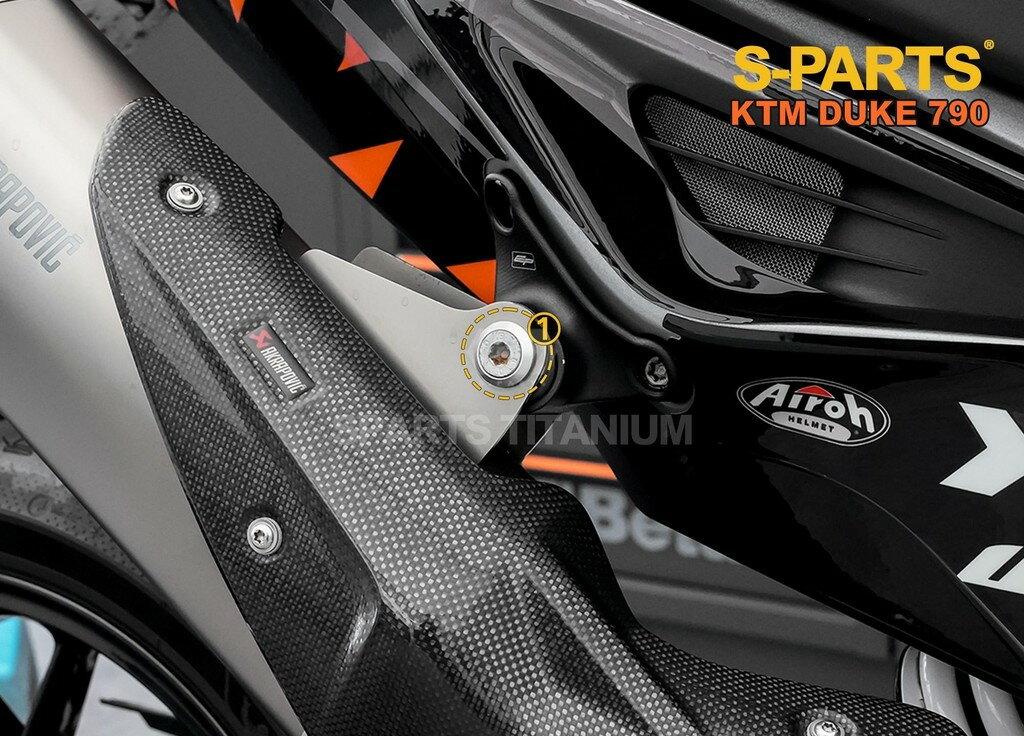 S-PARTS エスパーツ サイレンサーマウント用チタンボルトセット 790 DUKE KTM 汎用ボルト・ネジ