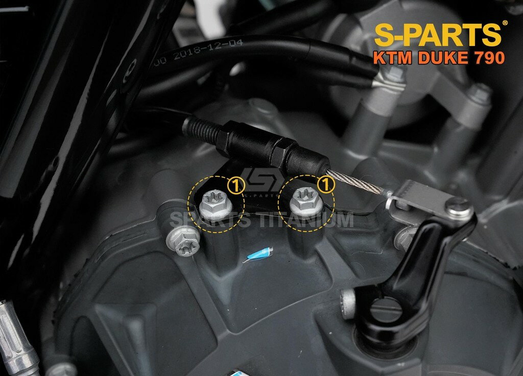 S-PARTS エスパーツ クラッチケーブルブラケット用チタンボルトセット 790 DUKE KTM 汎用ボルト・ネジ