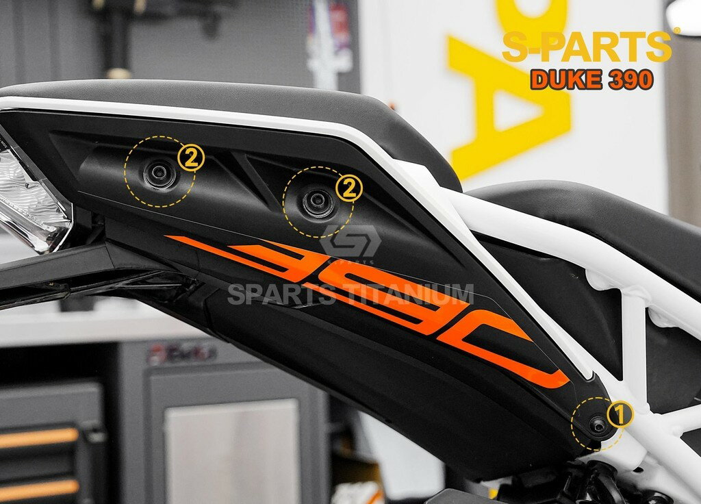 S-PARTS エスパーツ リアサイドパネル用チタンボルトセット 390 DUKE KTM 汎用ボルト・ネジ