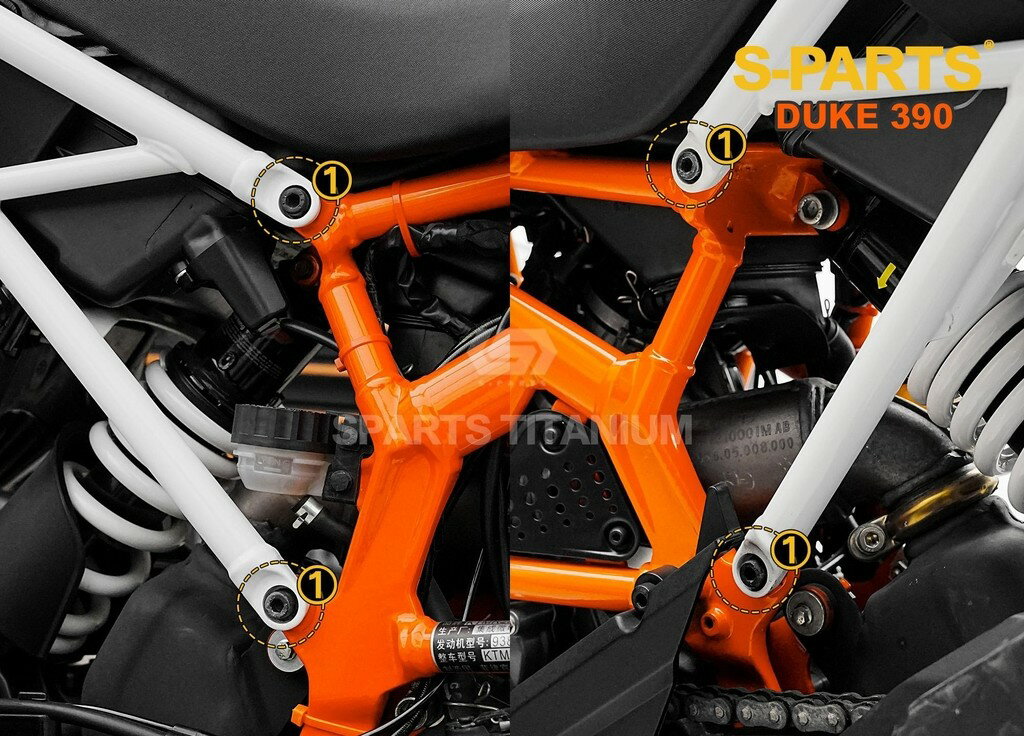 S-PARTS エスパーツ サブフレームマウント用チタンボルトセット 390 DUKE KTM 汎用ボルト・ネジ