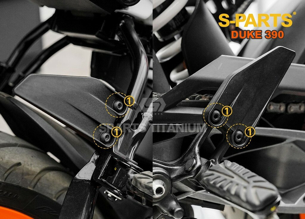 S-PARTS エスパーツ ヒールガード用チタンボルトセット 390 DUKE KTM 汎用ボルト・ネジ