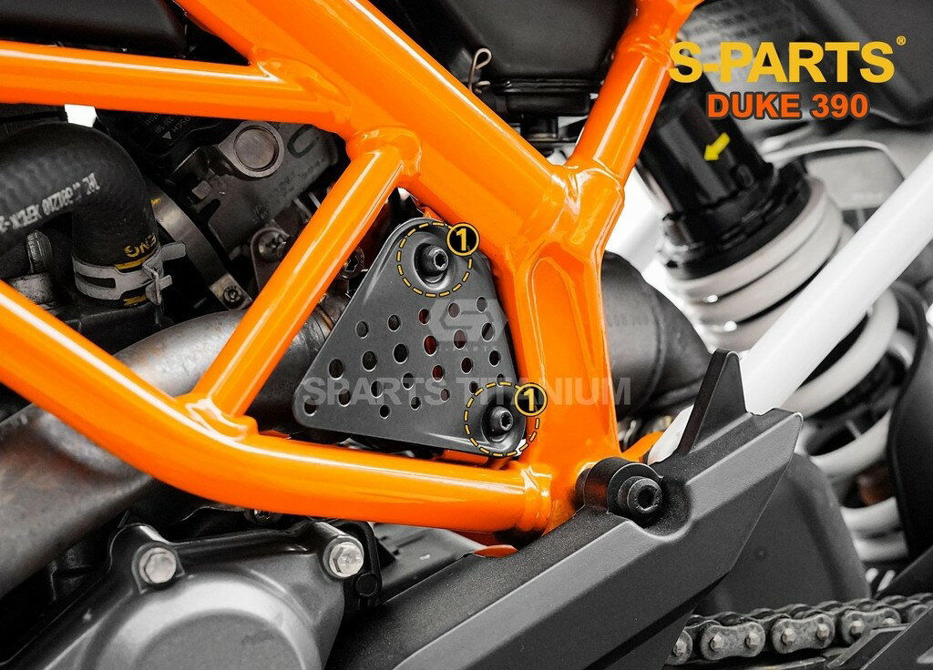 S-PARTS エスパーツ フレームヒートガード用チタンボルトセット 390 DUKE KTM 汎用ボルト・ネジ