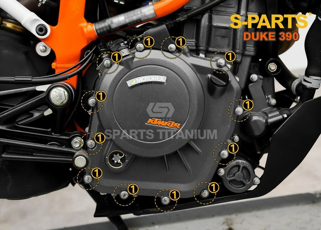 S-PARTS エスパーツ クラッチカバー用チタンボルトセット 390 DUKE KTM 汎用ボルト・ネジ