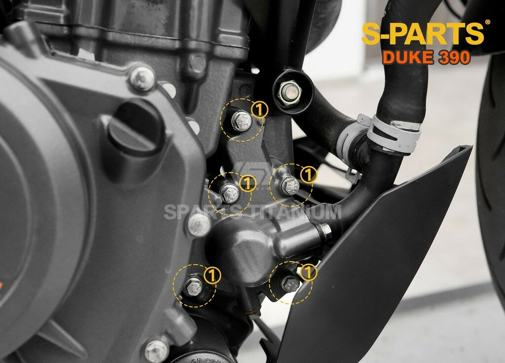 S-PARTS エスパーツ クーラントポンプカバー用チタンボルトセット 390 DUKE KTM 汎用ボルト・ネジ