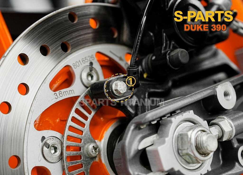 S-PARTS エスパーツ リアABSセンサーマウント用チタンボルト 390 DUKE KTM 汎用ボルト・ネジ