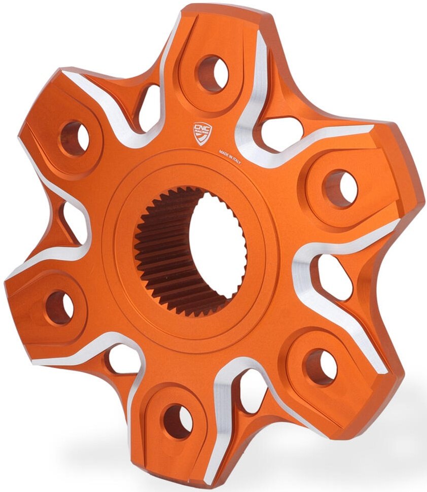 CNC Racing シーエヌシーレーシング リアスプロケットフランジ Duke 1390 R SD KTM スプロケットキャリア 駆動系 カラー：オレンジ／シルバー
