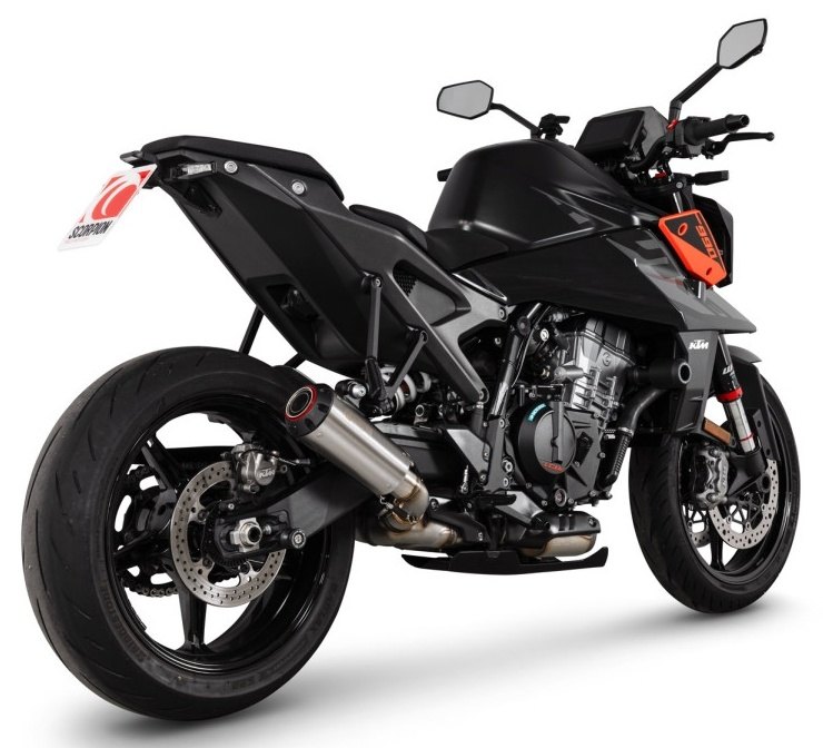 SCORPION スコーピオン レッドパワー スリップオンマフラー 990 Duke KTM マフラー タイプ：ブラシ仕上げのステンレススチールスリーブ／重量：1.92kg
