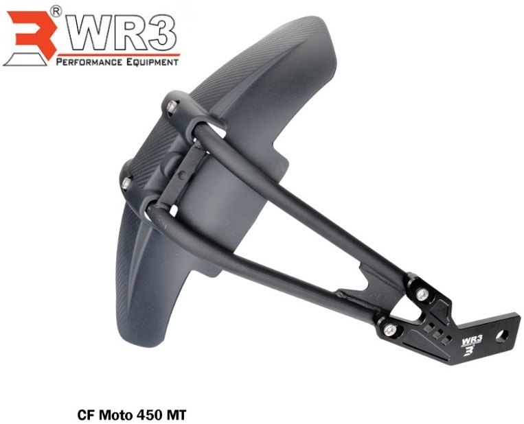 ■商品概要【材質】ブラケット：アルミアームパイプ：アイロンフェンダー：プラスチック■詳細説明WR3 Mud Guard prevents water and dirt splash on motorcyclebody.It can be installed at right side of swingarm with axle bolt.2 position can be adjusted at high/low position.■注意点※Fitment：CF MOTO 450 MT 2024-※取扱説明書が付属する場合は外国語となります。※輸入商材の為、納期が遅れる場合がございます。あらかじめご了承ください。※画像には他の商品が含まれている場合があります。※メーカー都合により商品の仕様変更がある場合がございます。ご了承ください。　※画像はイメージです。■適合車種450 MT&ensp;450 MT 年式: 24-&ensp;&ensp;備考: CF MOTO
