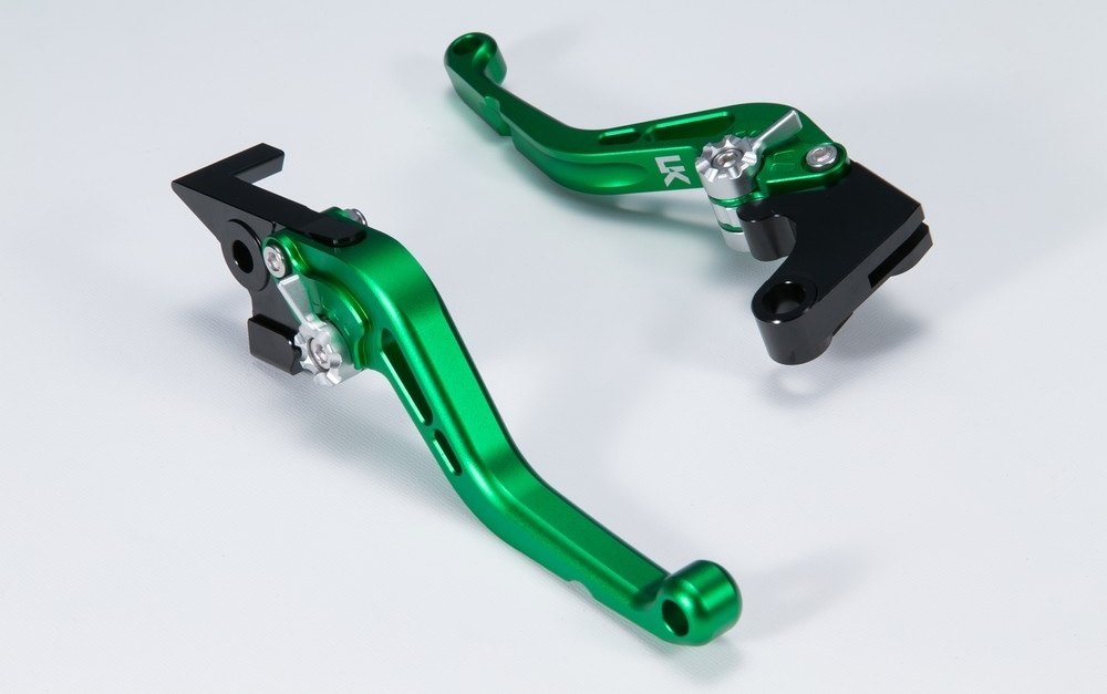 U-KANAYA ユーカナヤ スタンダードタイプ アルミビレットレバーセット MT-09 SP YAMAHA ヤマハ ブレーキ・クラッチレバーセット ハンドル周辺パーツ ハンドル レバーカラー：マットグリーン / アジャスターカラー：マットオレンジ