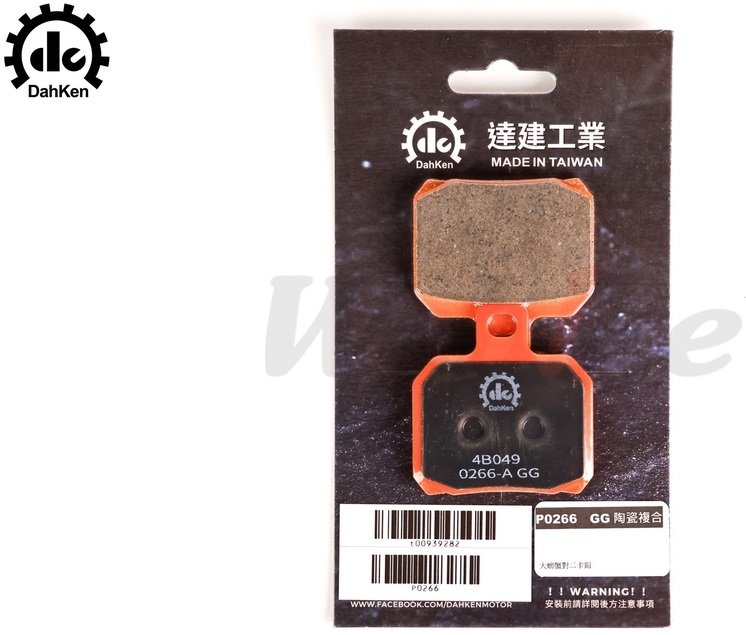 Dahken ダーケン GGセラミックスブレーキパッド Big Crab Brake Caliper 2 Pistons Included Silencer ..