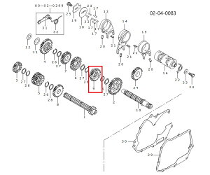 SP武川 SPタケガワ 【補修部品】 カウンターシャフトフィフスギア (21T) ミッション・ギア エンジンパーツ エンジン