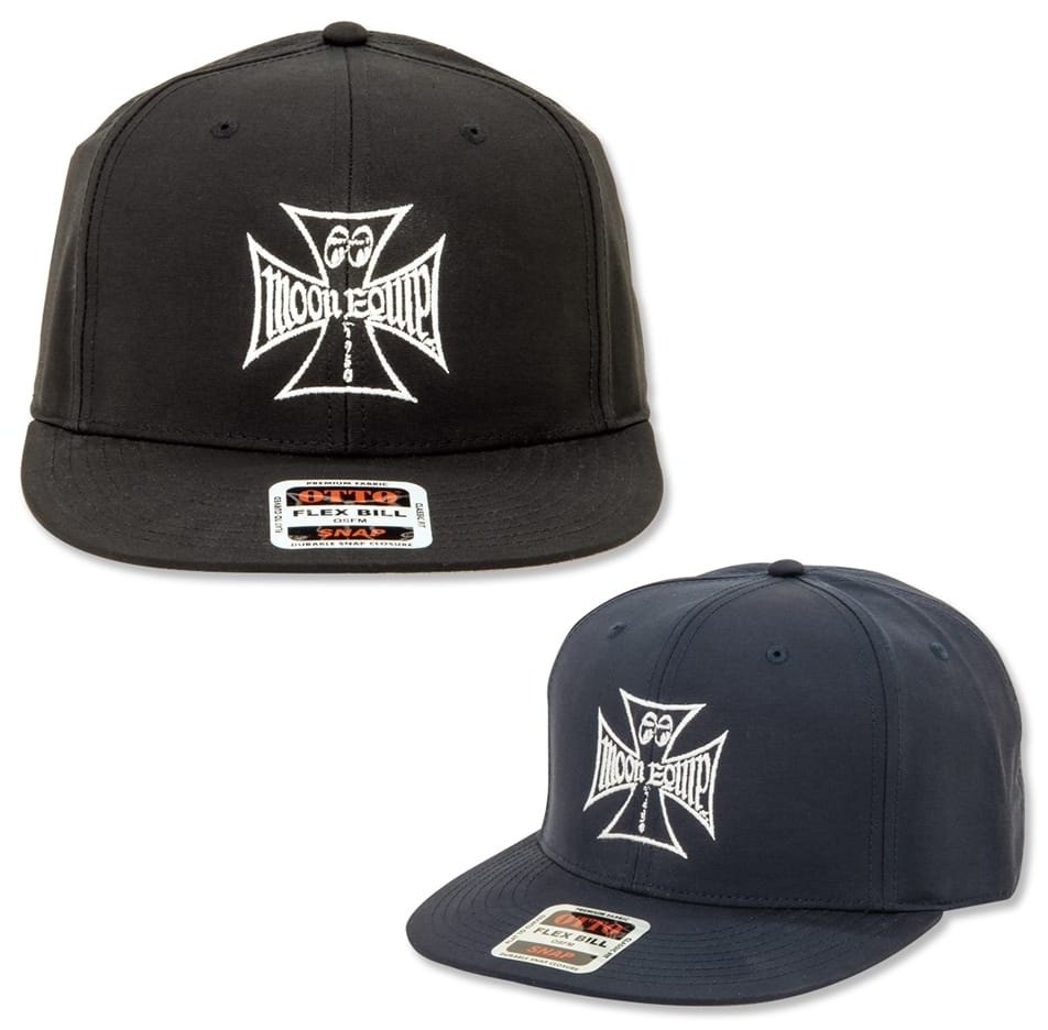 MOON EYES ムーンアイズ Equipped Iron Cross フラット バイザー ハット キャップ...