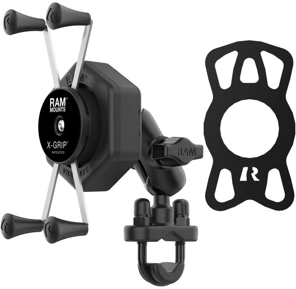 RAM MOUNTS ラムマウント 防振Xグリップ(M)＆U字クランプベースセット(ショートアーム) スマートフォンホルダー・スマートフォンマウント 電子機器類