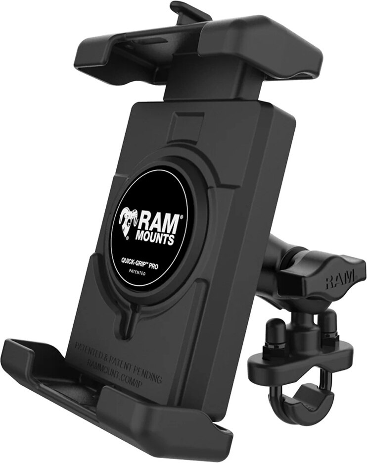 RAM MOUNTS ラムマウント クイックグリッププロ クレイドルホルダー(L)＆U字クランプベースセット(ショートアーム) スマートフォンホルダー・スマートフォンマウント 電子機器類