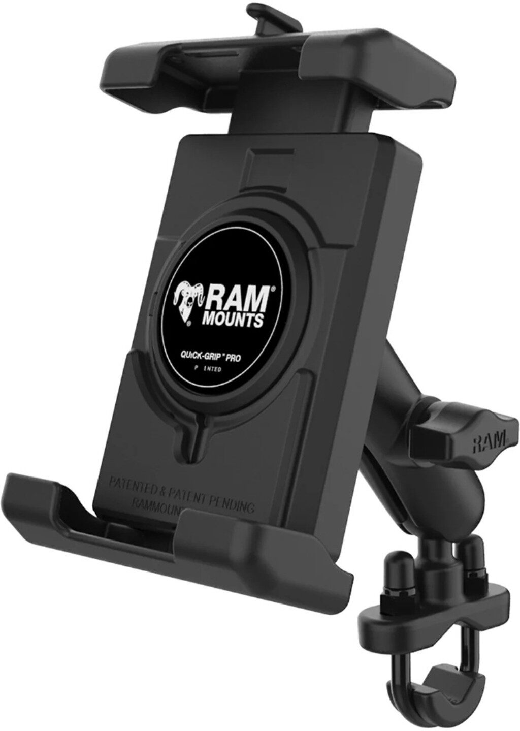 RAM MOUNTS ラムマウント クイックグリッププロ クレイドルホルダー(L)＆U字クランプベースセット(標準アーム) スマートフォンホルダー・スマートフォンマウント 電子機器類