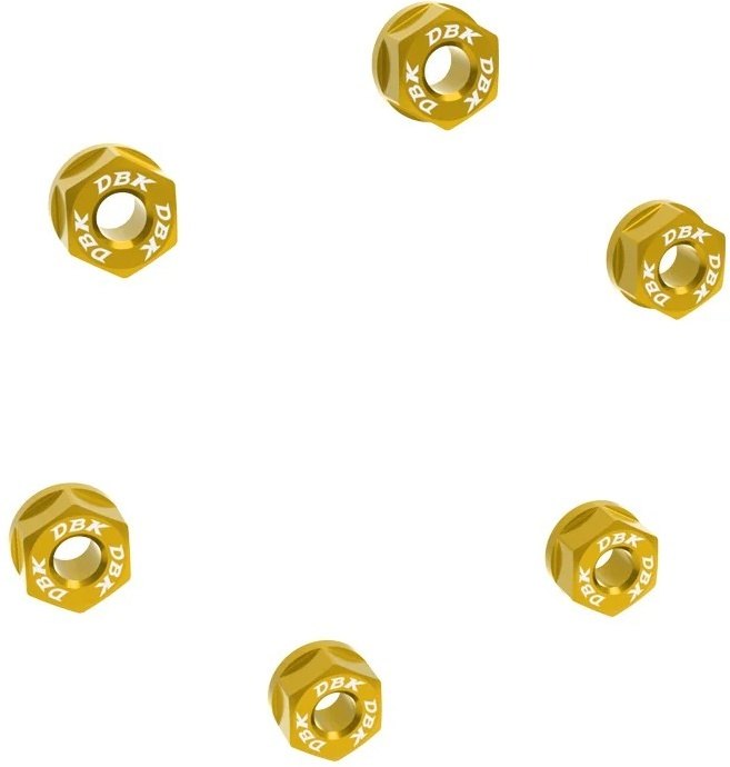 DUCABIKE (DBK) ドゥカバイク (ディービーケー) リアスプロケット ナットセット DUCATI ドゥカティ KTM TRIUMPH トライアンフ スプロケットボルト・ナット 駆動系 カラー：ゴールド
