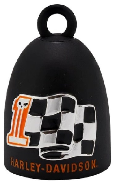 HARLEY-DAVIDSON ハーレーダビッドソン 【ハーレー純正】【ガーディアンベル】チェッカーフラッグ＃1スカルライドベル その他グッズ バイク関連グッズ