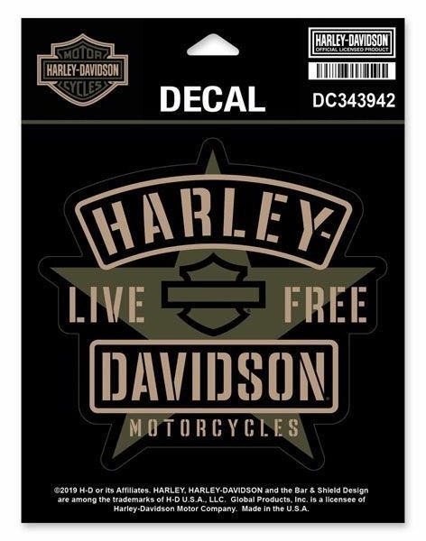 HARLEY-DAVIDSON ハーレーダビッドソン ミリタリースターマットデカール ステッカー・デカール 外装