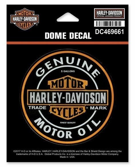 HARLEY-DAVIDSON ハーレーダビッドソン ドームモーターオイルB＆Sデカール ステッカー・デカール 外装