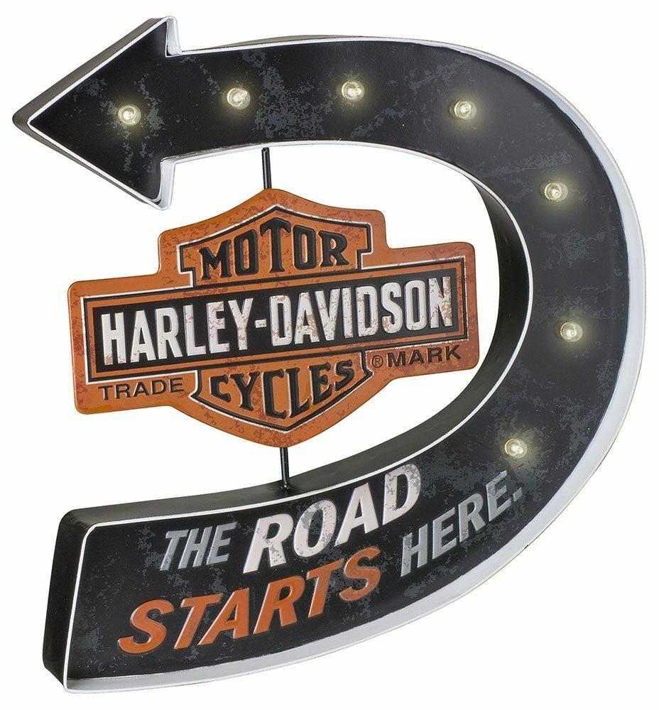 HARLEY-DAVIDSON ハーレーダビッドソン Road Starts Here サイン 看板 ディスプレイ その他グッズ バイク関連グッズ