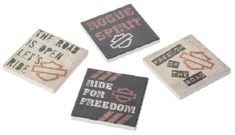 HARLEY-DAVIDSON ハーレーダビッドソン レッツライド セラミックコースターセット その他グッズ バイク関連グッズ