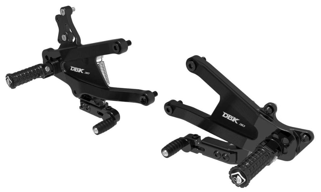DUCABIKE (DBK) ドゥカバイク (ディービーケー) アジャスタブルステップキット PANIGALE V4 S DUCATI ドゥカティ バックステップ ステップ 足回り バージョン：フルスペック／カラー：ブラック／ブラック