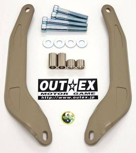 OUTEX アウテックス ステムスタビライザー(スチール素材) CT125ハンターカブ HONDA ホンダ ステムスタビライザー サスペンション 足回り カラー：スチールレーザーカット焼付塗装／マットフレスコブラウン