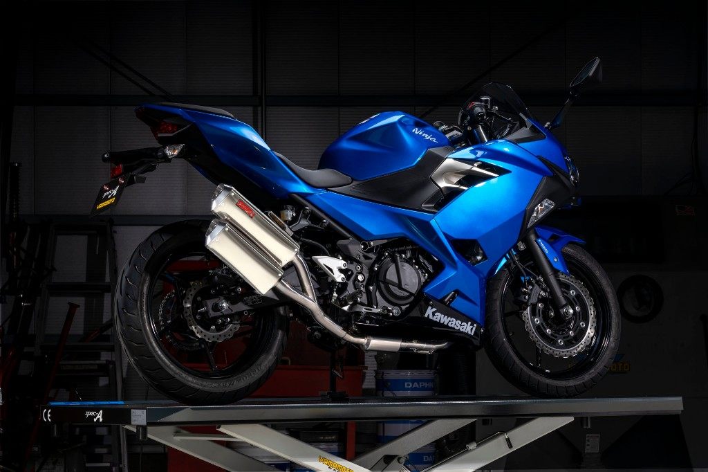 YAMAMOTO RACING ヤマモトレーシング SPEC-A フルエキゾーストマフラー TWIN Ninja250 KAWASAKI カワサキ マフラー サイレンサーカラー：チタン