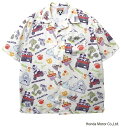 Honda Official Licensed Product ホンダオフィシャルプロダクト SB Pandiesta シティとモトコンポとパンダと アロハシャツ カジュアルシャツ・ポロシャツ アパレル