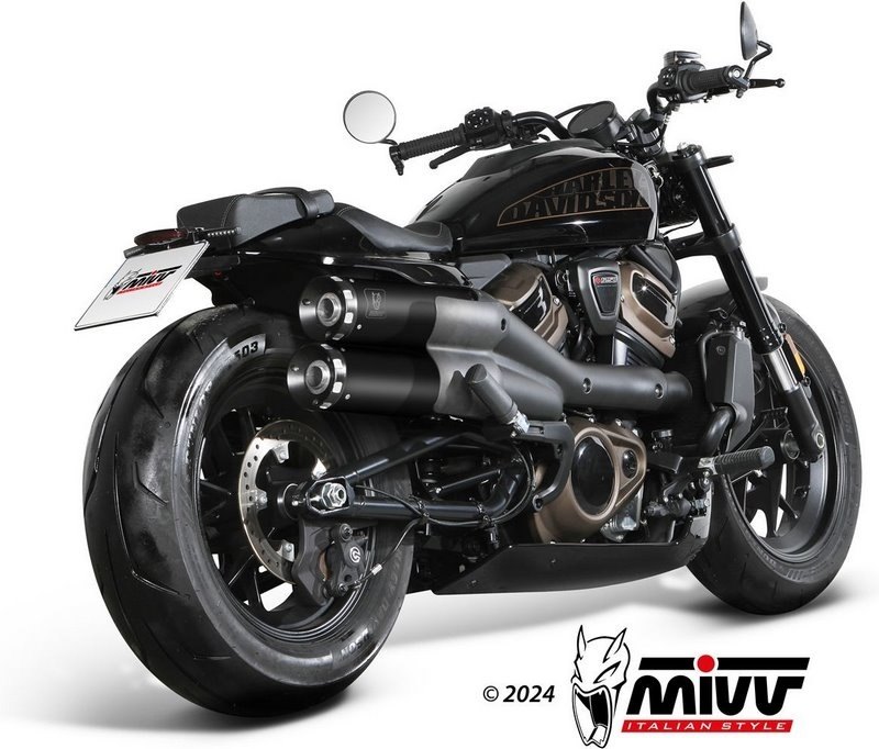 MIVV ミヴ HR-1 アルミバックプレート フルエキゾーストマフラー SPORTSTER S HARLEY-DAVIDSON ハーレーダビッドソン マフラー