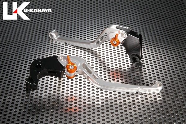 U-KANAYA ユーカナヤ スタンダードタイプ アルミビレットレバーセット CB1000 HORNET SP HONDA ホンダ ブレーキ・クラッチレバーセット ハンドル周辺パーツ ハンドル レバーカラー：シルバー / アジャスターカラー：ゴールド(2)