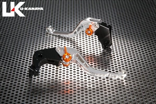 U-KANAYA ユーカナヤ スタンダードタイプ アルミビレットレバーセット CB1000 HORNET SP HONDA ホンダ ブレーキ・クラッチレバーセット ハンドル周辺パーツ ハンドル レバーカラー：シルバー / アジャスターカラー：ブルー(2)