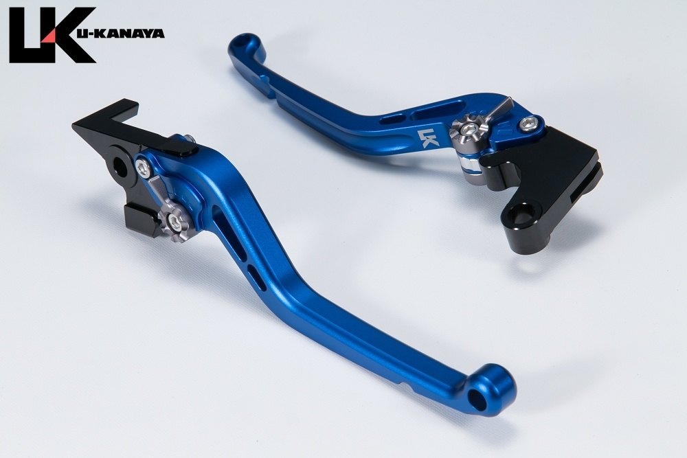 Handle Related Goods - U-KANAYA ユーカナヤ スタンダードタイプ アルミビレットレバーセット MT-07 YAMAHA ヤマハ ブレーキ・クラッチレバーセット ハンドル周辺パーツ ハンドル レバーカラー：マットブルー / アジャスターカラー：マットチタンカラー