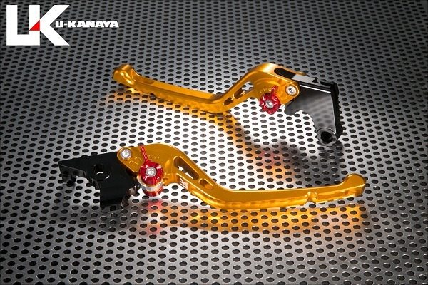 U-KANAYA ユーカナヤ GPタイプ アルミビレットレバーセット MT-07 YAMAHA ヤマハ ブレーキ・クラッチレバーセット ハンドル周辺パーツ ハンドル レバーカラー：ゴールド / アジャスターカラー：ゴールド / レバータイプ：ロング（レバー部全長：約173mm）(2)
