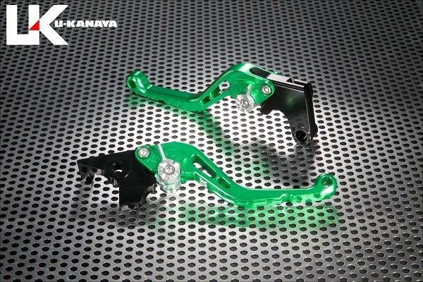 Other - U-KANAYA ユーカナヤ スタンダードタイプ アルミビレットレバーセット MT-07 YAMAHA ヤマハ ブレーキ・クラッチレバーセット ハンドル周辺パーツ ハンドル レバーカラー：グリーン / アジャスターカラー：チタンカラー / レバータイプ：ショート（レバー部全長：約143mm）