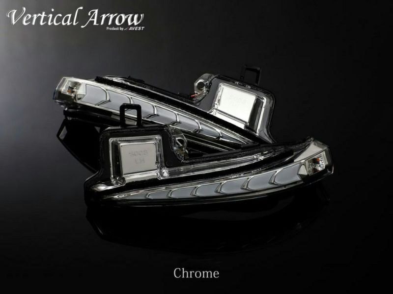 AVEST アベスト ドアミラーウインカーレンズ付カバー Vertical Arrow TypeZs 200系ハイエース トランポ..