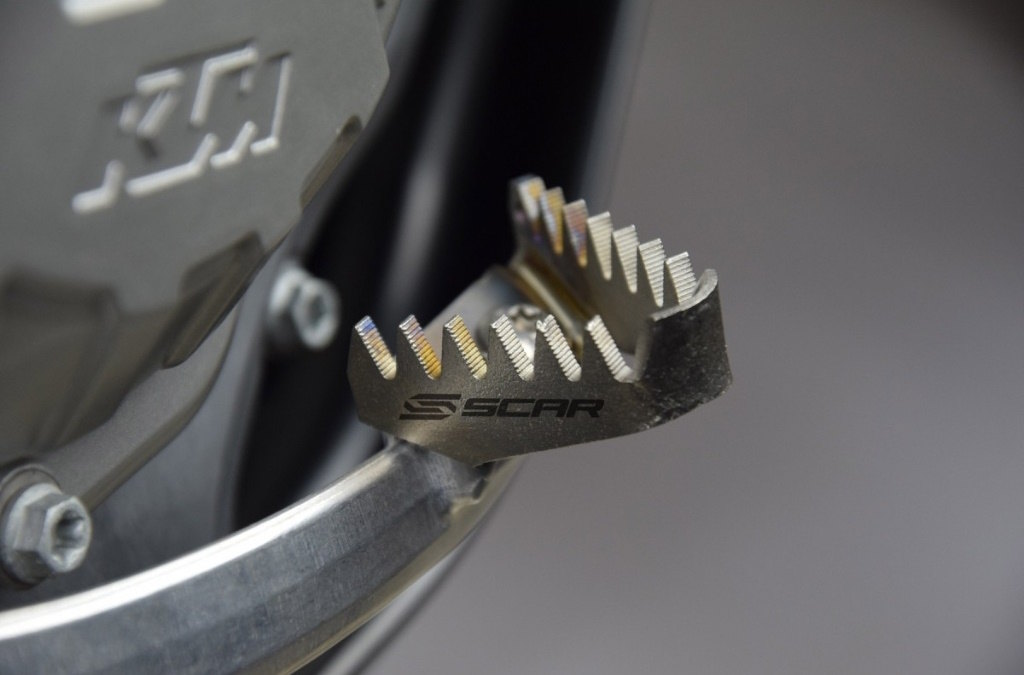 Scar Racing スカーレーシング チタン製ブレーキペダルチップ BETA ベータ GASGAS ガスガス HUSABERG フサベル HUSQVARNA ハスクバーナ KTM SHERCO シェルコ ブレーキペダル ステップ 足回り