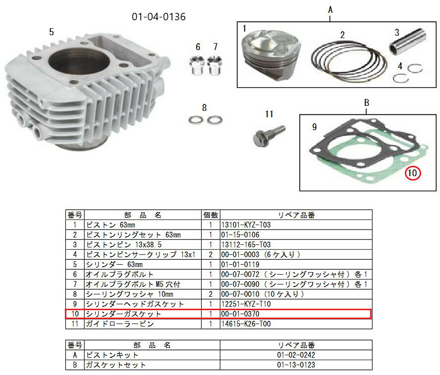 SP武川 SPタケガワ 【補修部品】 シリンダーガスケット エンジンガスケット エンジンパーツ エンジン(2.0)