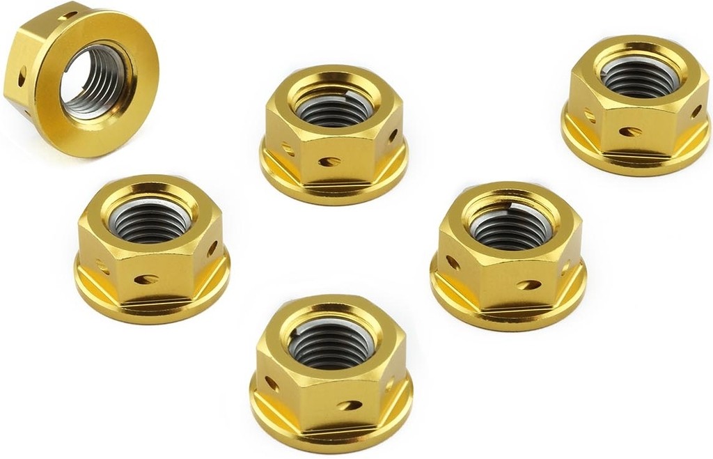 PRO BOLT プロボルト スプロケットナット ドリルド APRILIA アプリリア DUCATI ドゥカティ HONDA ホンダ KAWASAKI カワサキ KTM MV AGUSTA アグスタ SUZUKI スズキ TRIUMPH トライアンフ YAMAHA ヤマハ スプロケットボルト・ナット 駆動系 カラー：ゴールド