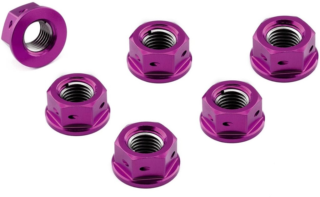 PRO BOLT プロボルト スプロケットナット ドリルド APRILIA アプリリア DUCATI ドゥカティ HONDA ホンダ KAWASAKI カワサキ KTM MV AGUSTA アグスタ SUZUKI スズキ TRIUMPH トライアンフ YAMAHA ヤマハ スプロケットボルト・ナット 駆動系 カラー：パープル