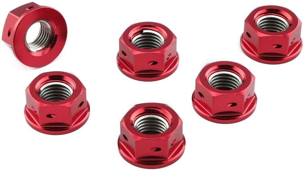 PRO BOLT プロボルト スプロケットナット ドリルド APRILIA アプリリア DUCATI ドゥカティ HONDA ホンダ KAWASAKI カワサキ KTM MV AGUSTA アグスタ SUZUKI スズキ TRIUMPH トライアンフ YAMAHA ヤマハ スプロケットボルト・ナット 駆動系 カラー：レッド