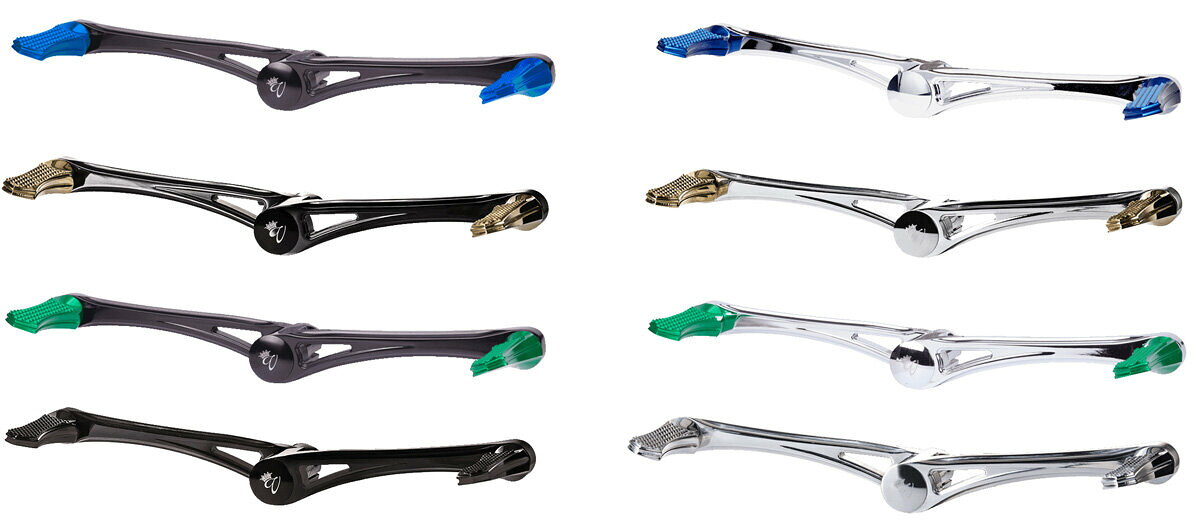 Vity’s Design ビティズデザイン DIAMOND ダイアモンドヒール／トゥシフターキット 汎用 HARLEY-DAVIDSON ハーレーダビッドソン シフトペダル ステップ 足回り 仕上げ(アーム／ペグ)：クロム／グリーン