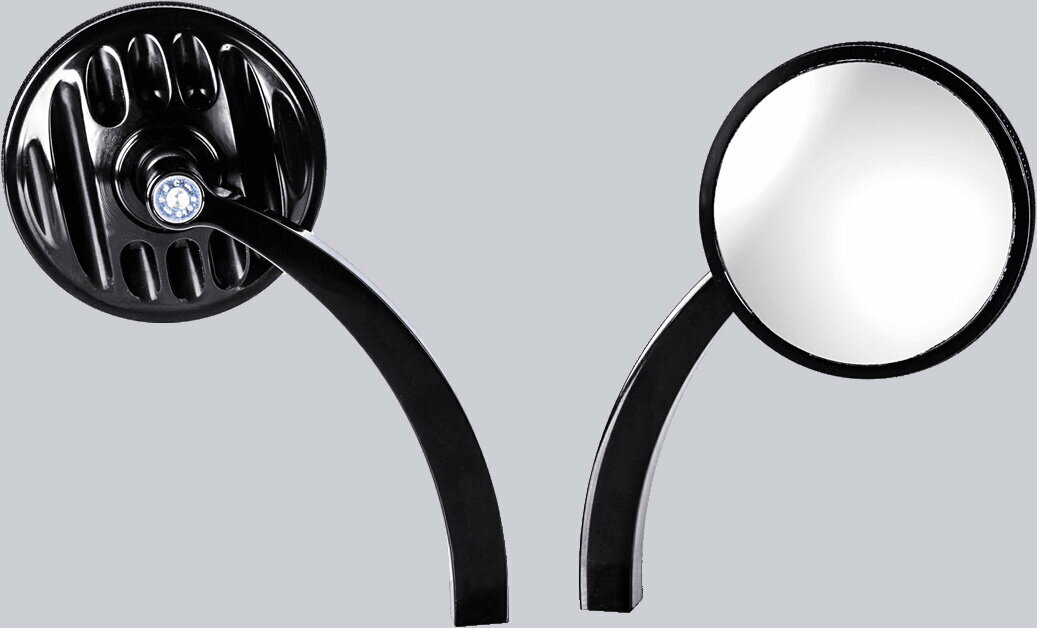 Vity’s Design ビティズデザイン GRILL ミラー 汎用 HARLEY-DAVIDSON ハーレーダビッドソン ハンドル 仕上げ(ミラー／ブラケット)：ブラック／ブラック