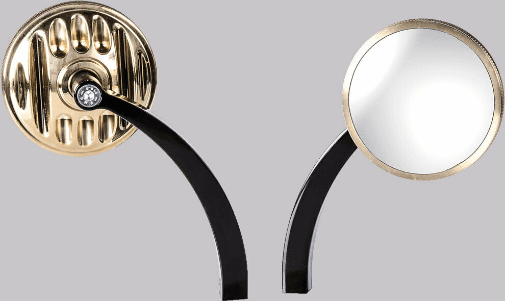 Vity’s Design ビティズデザイン GRILL ミラー 汎用 HARLEY-DAVIDSON ハーレーダビッドソン ハンドル 仕上げ(ミラー／ブラケット)：ブラス／ポリッシュ