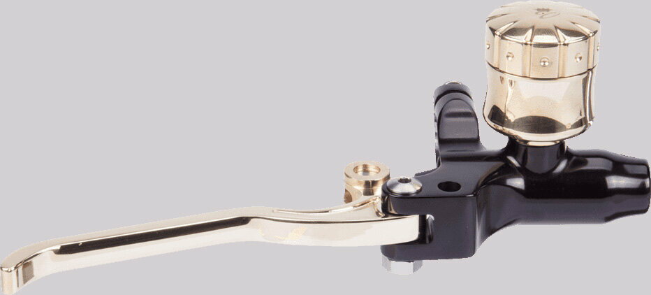 Vity’s Design ビティズデザイン ブレーキマスターシリンダー 汎用 HARLEY-DAVIDSON ハーレーダビッドソン ブレーキ タイプ：シングルディスク 9／16インチボア / 仕上げ(マスター／オイルタンク／レバー)：ブラック／ブラス／ブラス