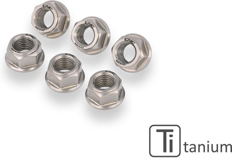 CNC Racing シーエヌシーレーシング Nuts ring gear Ducati M8×1.25 - Titanium 1098R 1098S 1098 1198S 1198 1199 PANIGALE R S 1299 DIAVEL 1260 Diavel V4 MONSTER 1200R 1200S 1200 Multistrada Pikes Peak Touring 1260S RS STREETFIGHTER V2 SuperSport 950 駆動系