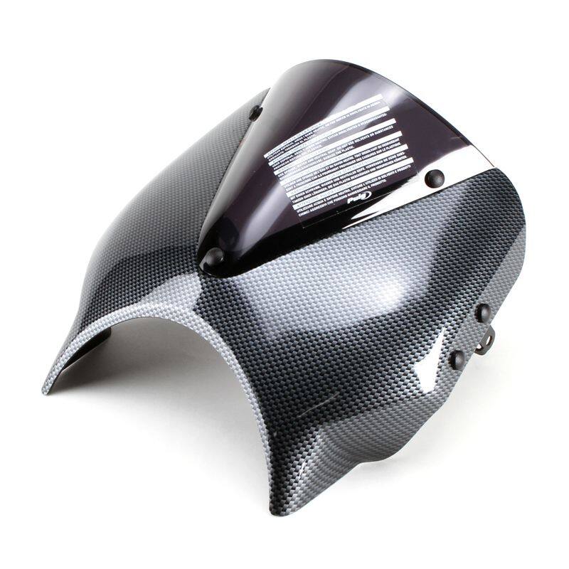 Puig プーチ ニュージェネレーション NKスクリーン SV650 SUZUKI スズキ メーターバイザー カウル関連 外装 カラー：ダークスモーク／カーボンプリント