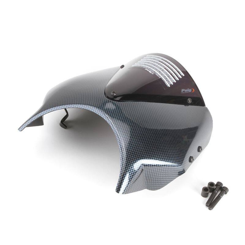 Puig プーチ ニュージェネレーション NKスクリーン SCRAMBLER 800 ICON DARK Scrambler Classic Desert Sled Full Throttle Icon Sixty2 DUCATI ドゥカティ スクリーン 外装 カラー：カーボンプリント/ダークスモーク